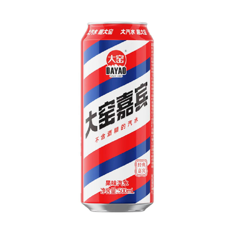 大窑嘉宾果味汽水听装500ml