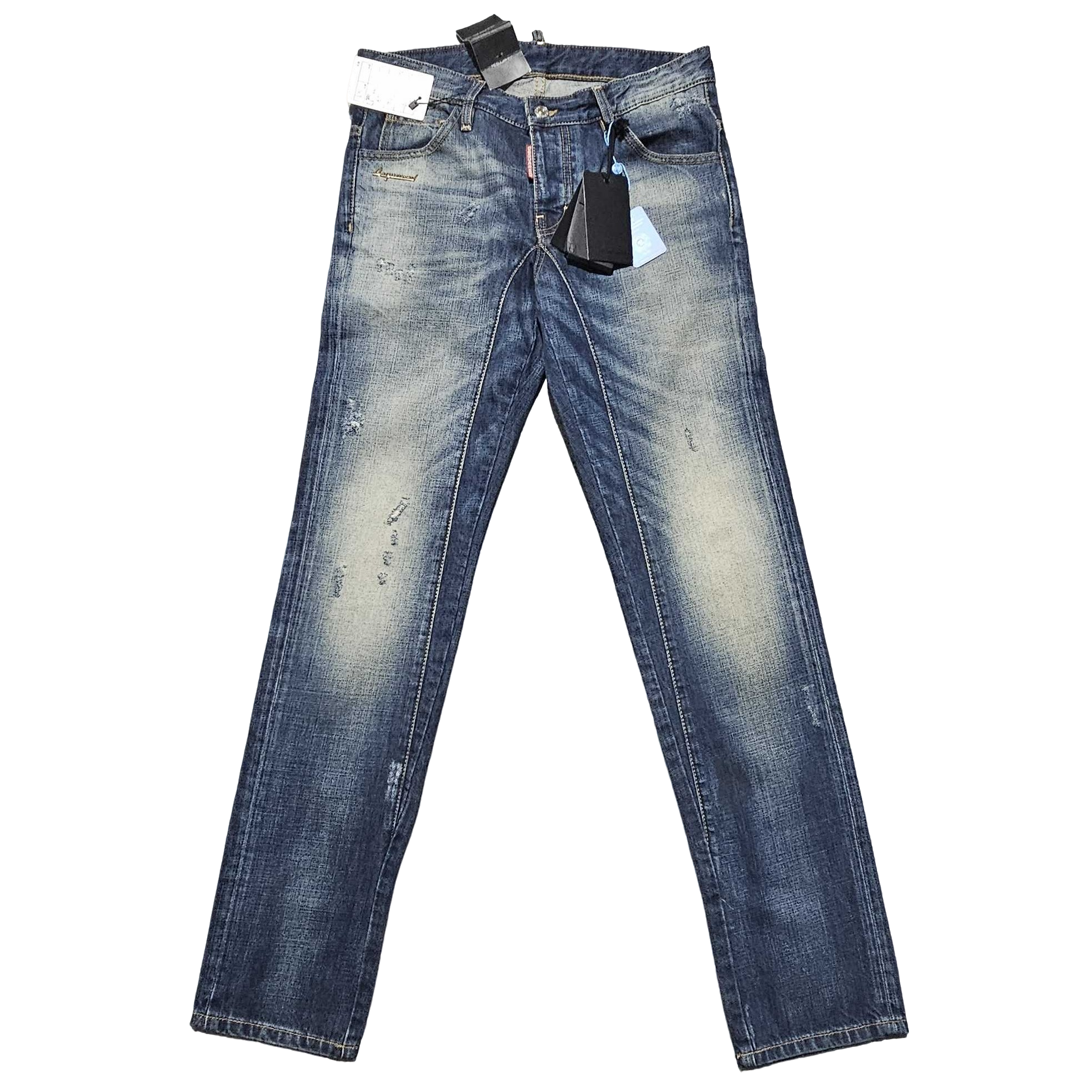 Dsquared2深蓝色印花牛仔裤391033