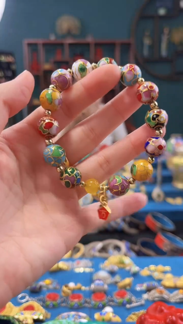  非遗景泰蓝手串 多宝 1.2