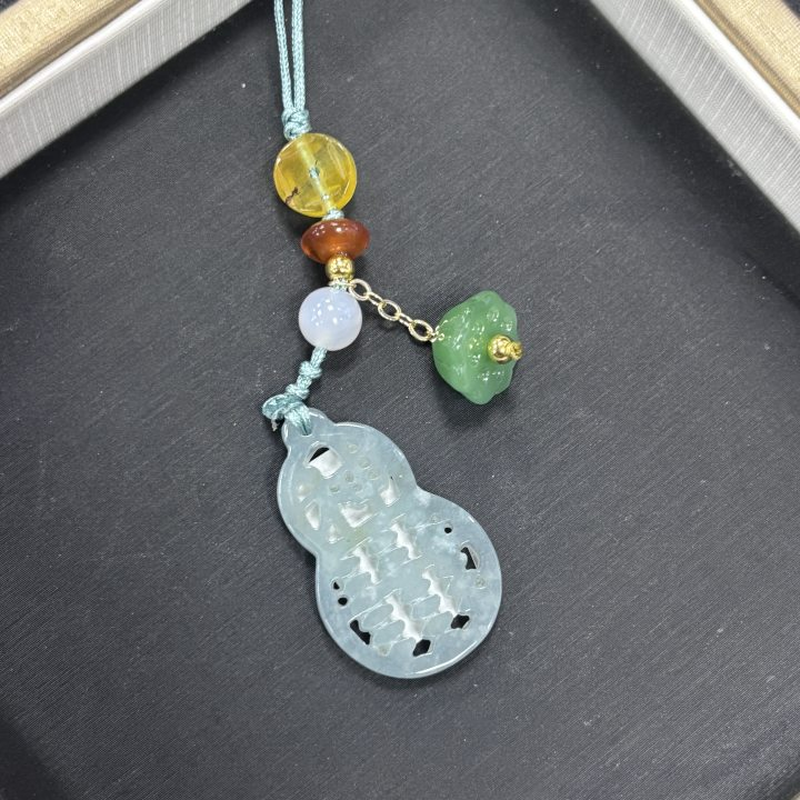 翡翠A货神算子挂件手机挂拍一个发一个多样性发货28*17*2-551360