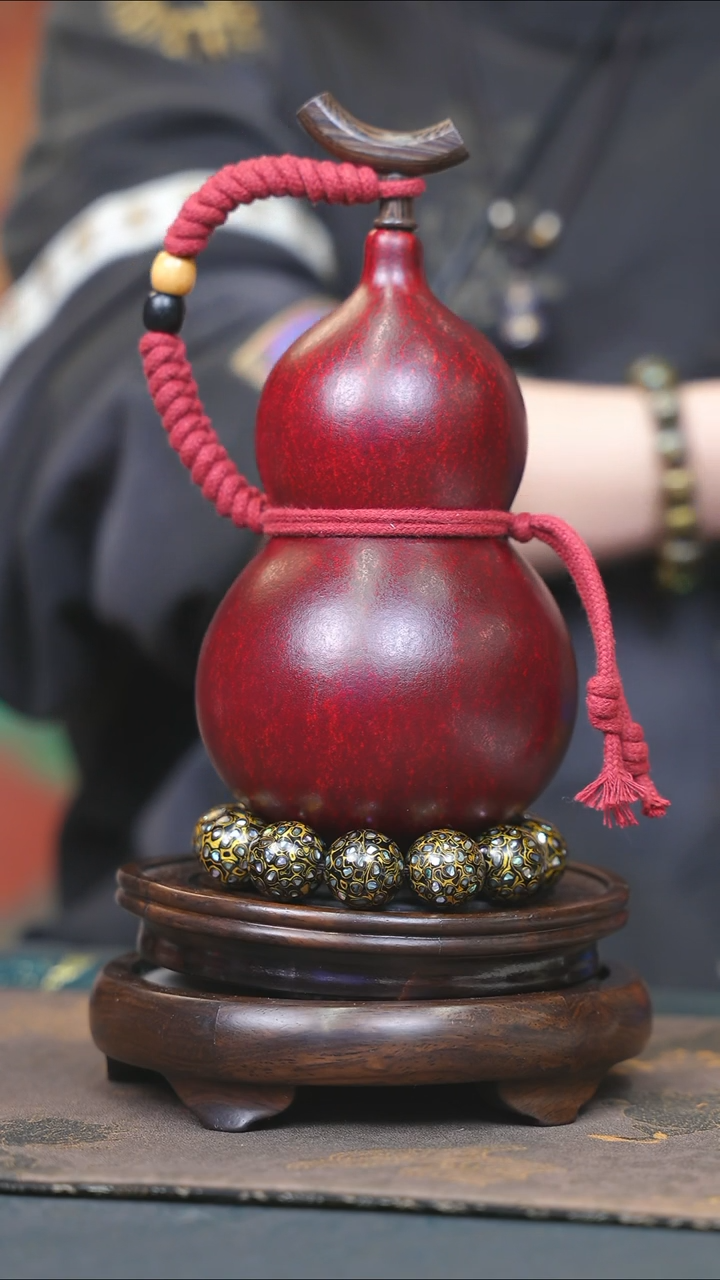 【闪购商品】YG245大漆酒葫芦不包手串及旋转底座