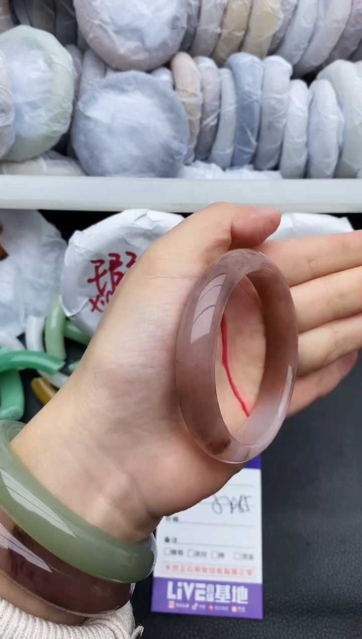未镶嵌手镯石英质玉瑕疵247+54/55