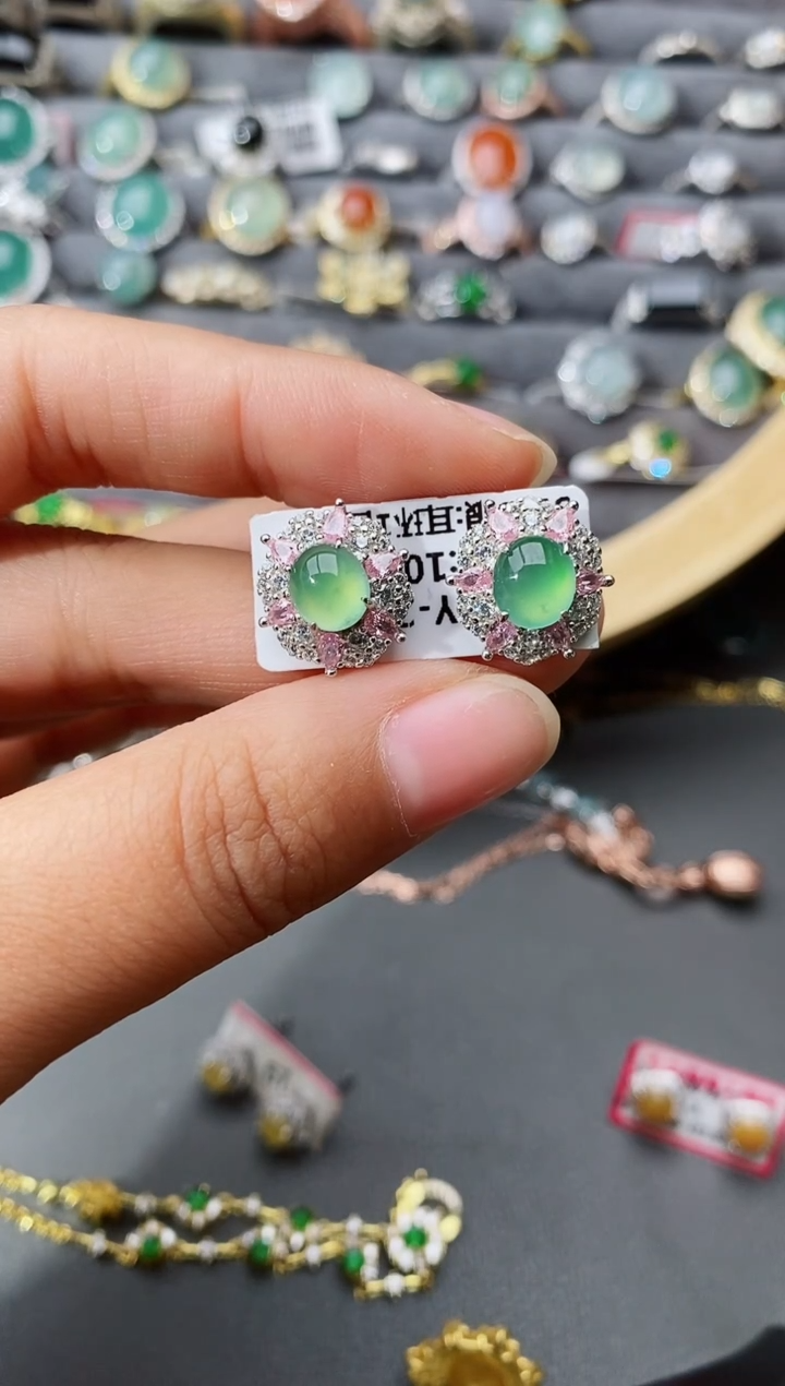 【闪购商品】翡翠戒指银S925镶嵌6918688373896806350