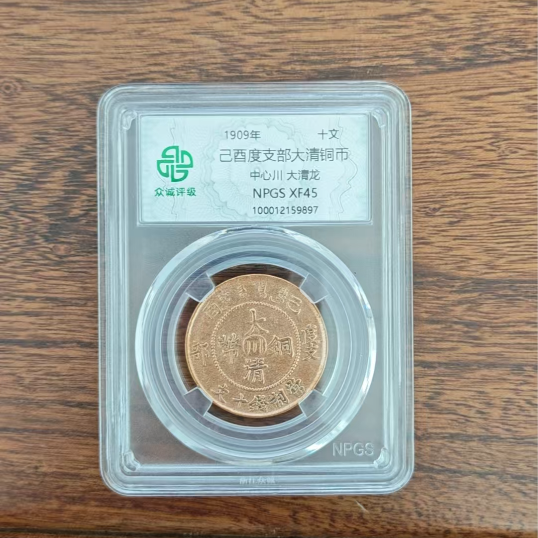 众诚评级/己酉度支部大清铜币中心川大清龙原/图为样品不发