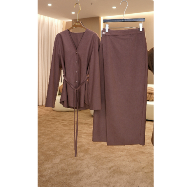 【彤姐原创】秋冬季显瘦时尚轻奢气质休闲小众独立西装套装W25D808