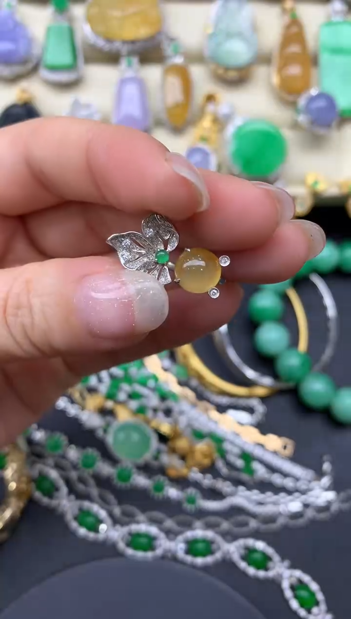 【闪购商品】翡翠颈饰18K金镶嵌355-中国好珍宝