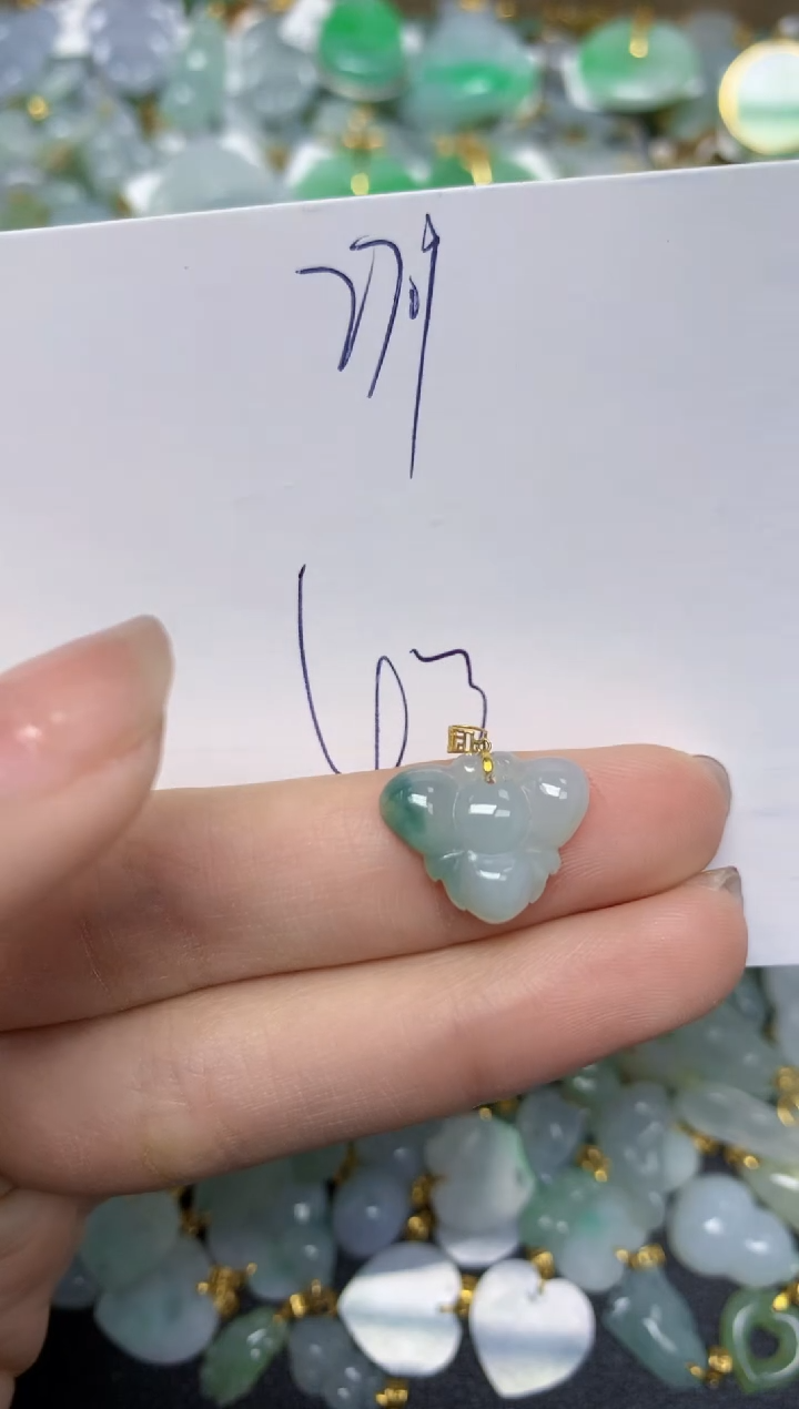 【闪购商品】翡翠颈饰18K金镶嵌天然翡翠A货