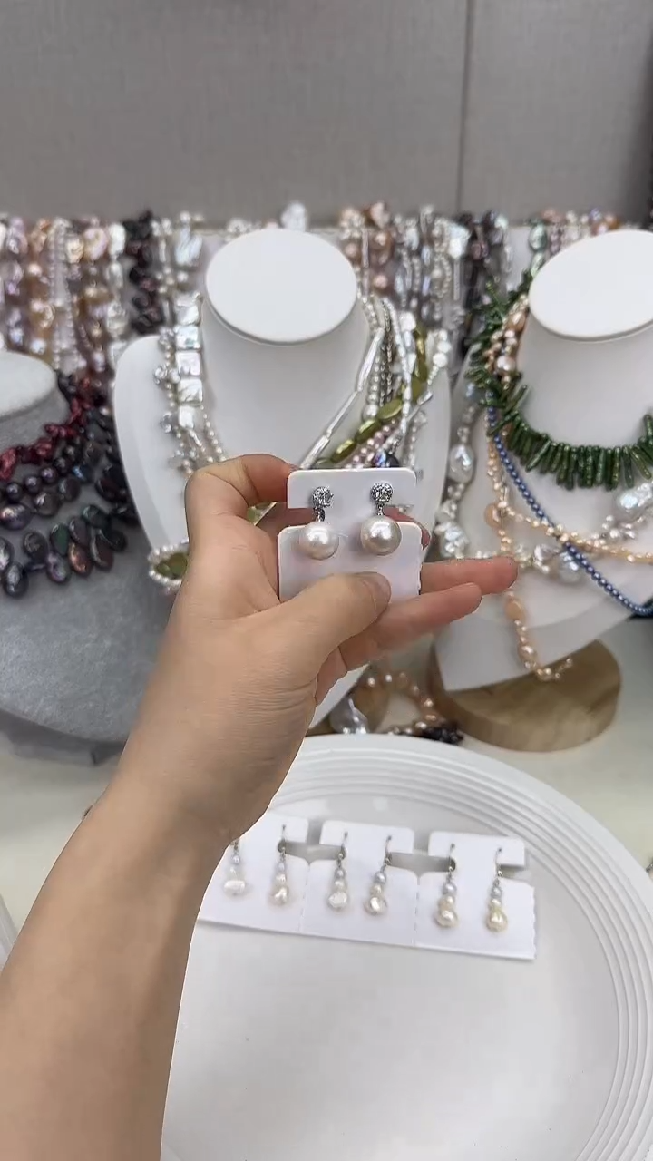 项链银S925镶嵌淡水珍珠1