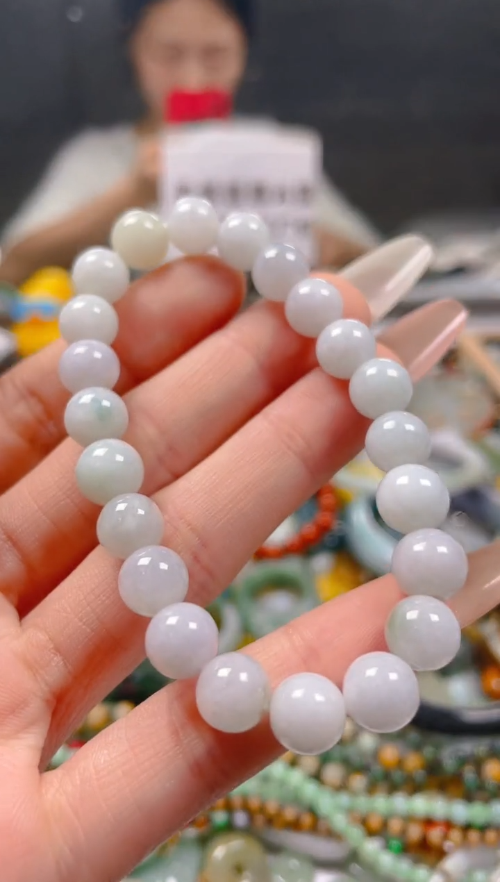 【闪购商品】翡翠颈饰未镶嵌8-9MM/R/翡翠A货一图一物