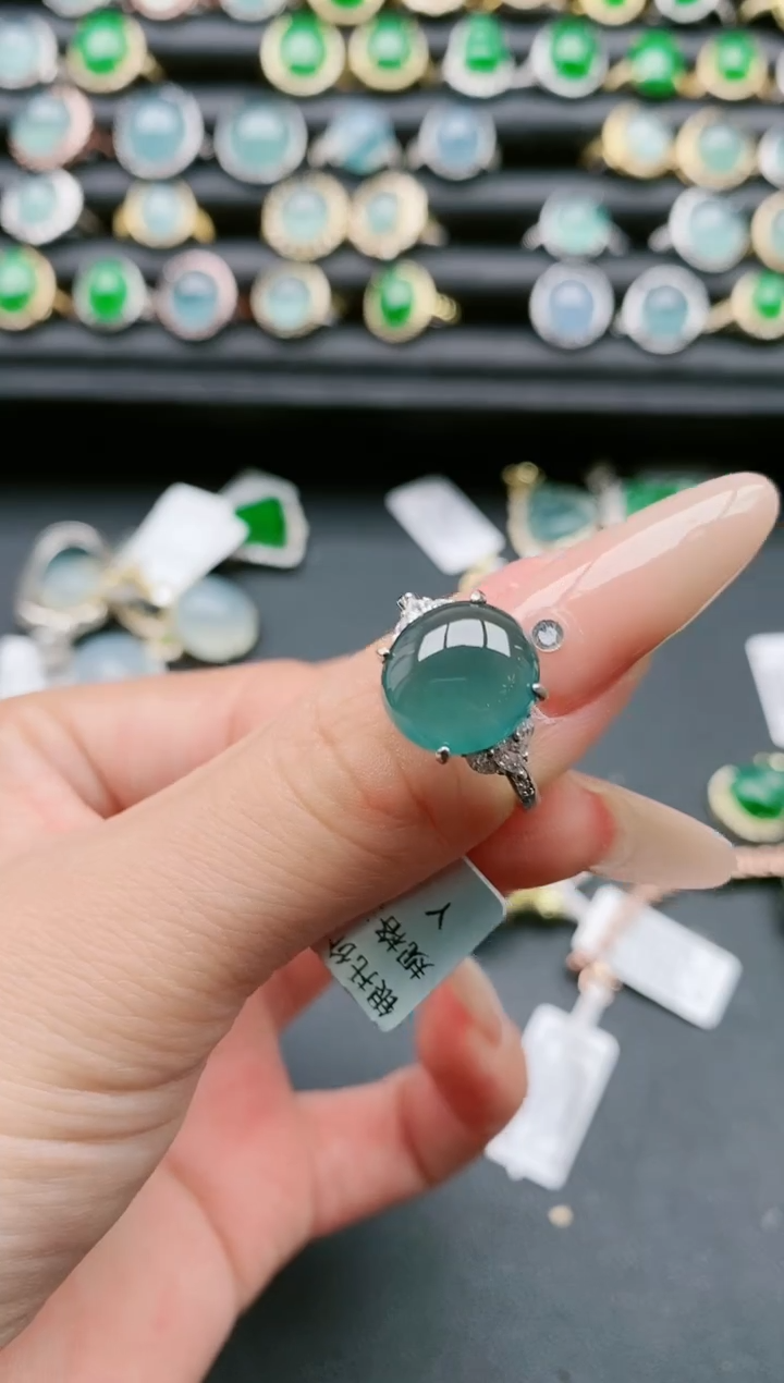 【闪购商品】翡翠戒指银S925镶嵌1111