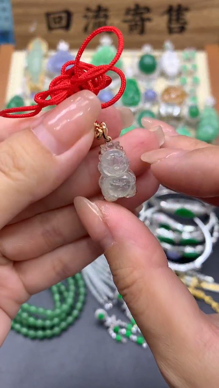 【闪购商品】翡翠颈饰18K金镶嵌61-中国好珍宝