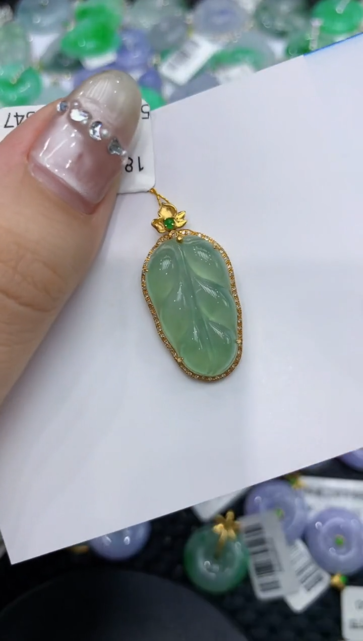 【闪购商品】翡翠颈饰18K金镶嵌 222222222