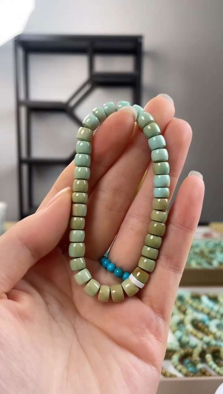 【闪购商品】绿松石珠宝奇石未镶嵌6.8+mm