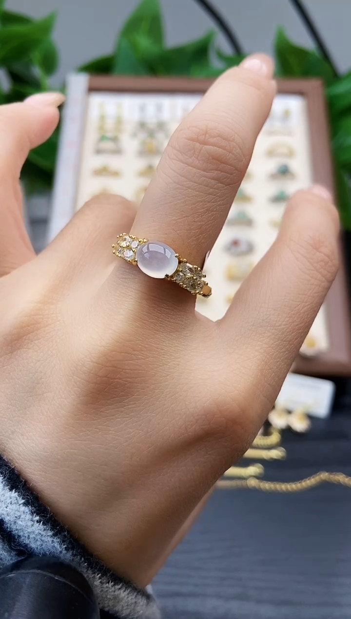 银S925镶嵌戒指翡翠12