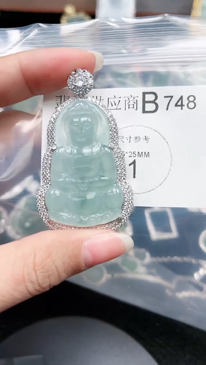 【闪购商品】翡翠颈饰未镶嵌赠皮绳748