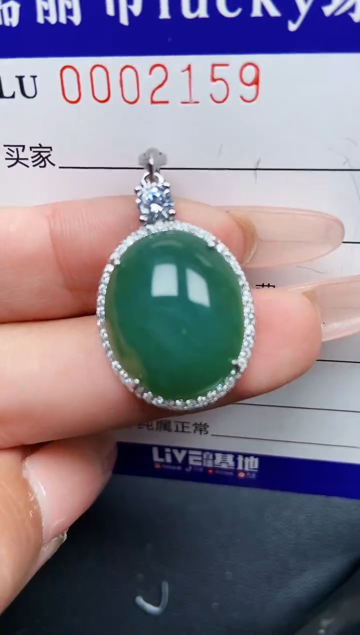【闪购商品】翡翠颈饰银S925镶嵌2159