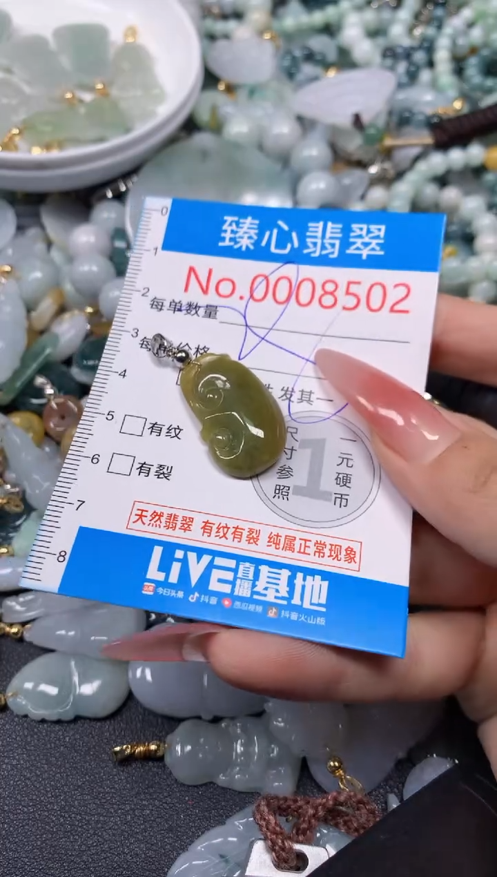 【闪购商品】翡翠颈饰未镶嵌含绳0008502
