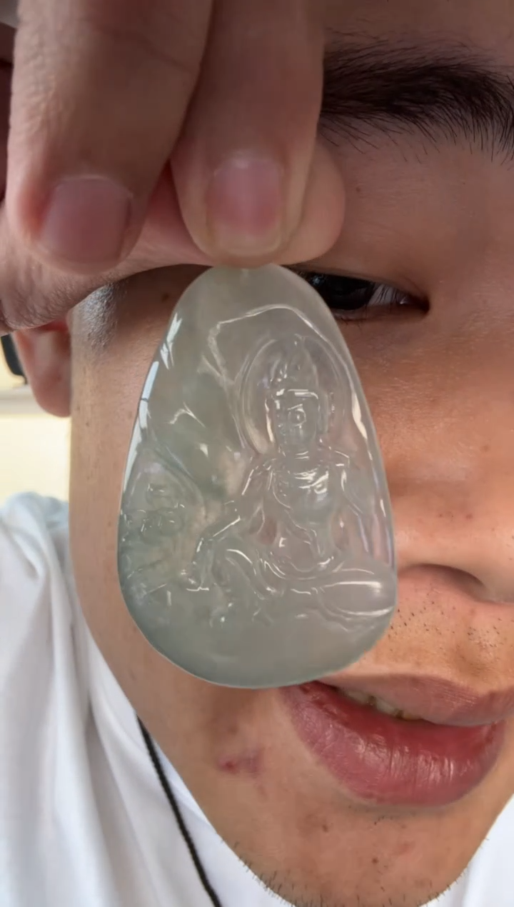 翡翠未镶嵌颈饰天然翡翠A货孤品一件