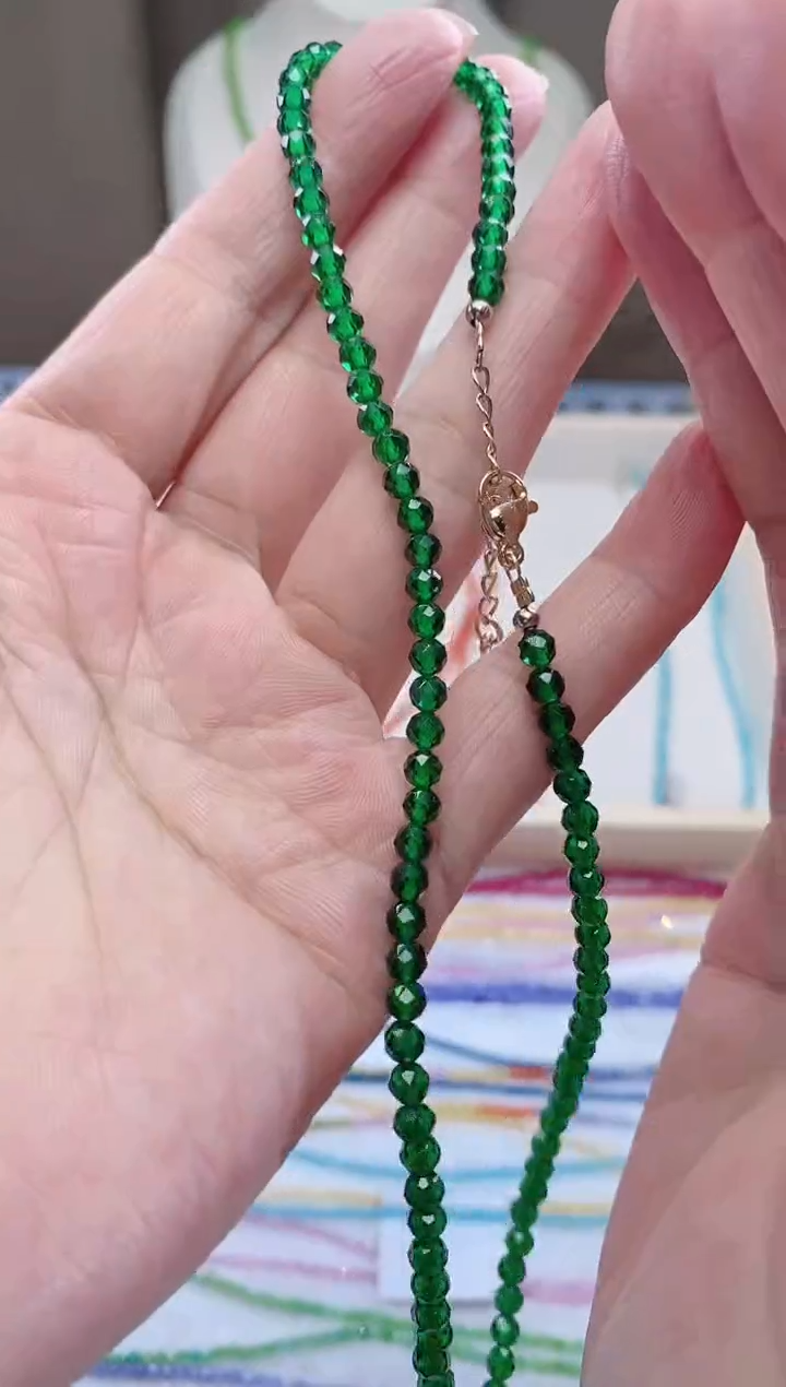 【闪购商品】透辉石项链14K金镶嵌诗颜珠宝甄选SYZB34