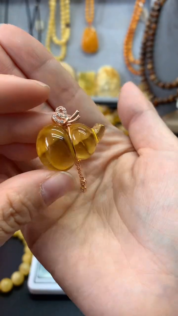 【闪购商品】琥珀珠宝奇石银S925镶嵌98