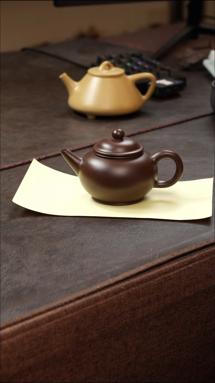 茶壶紫砂壶·11老紫泥水平160cc