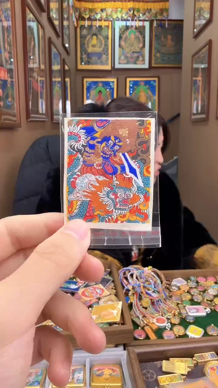 吊坠不动明王-热贡纯手绘唐卡