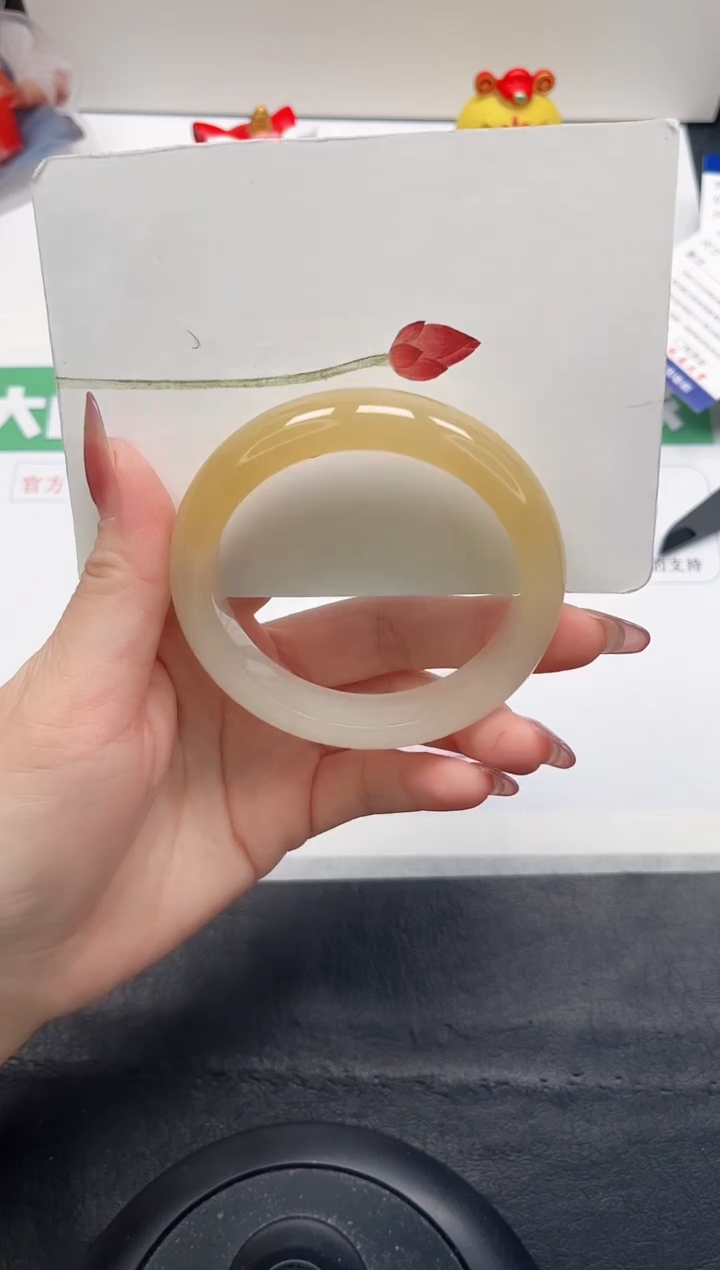 【闪购商品】石英质玉手镯未镶嵌202-57.7