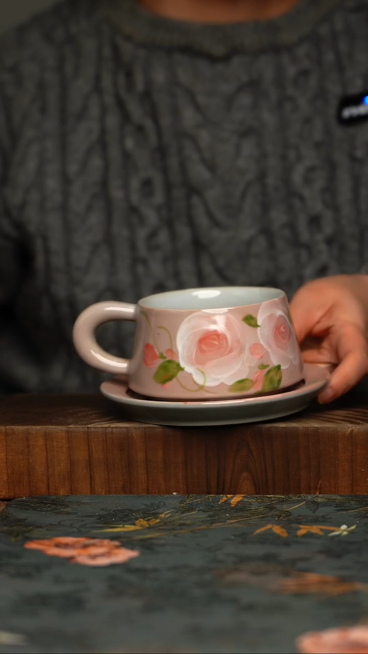 瓷片釉下彩手工手绘同款