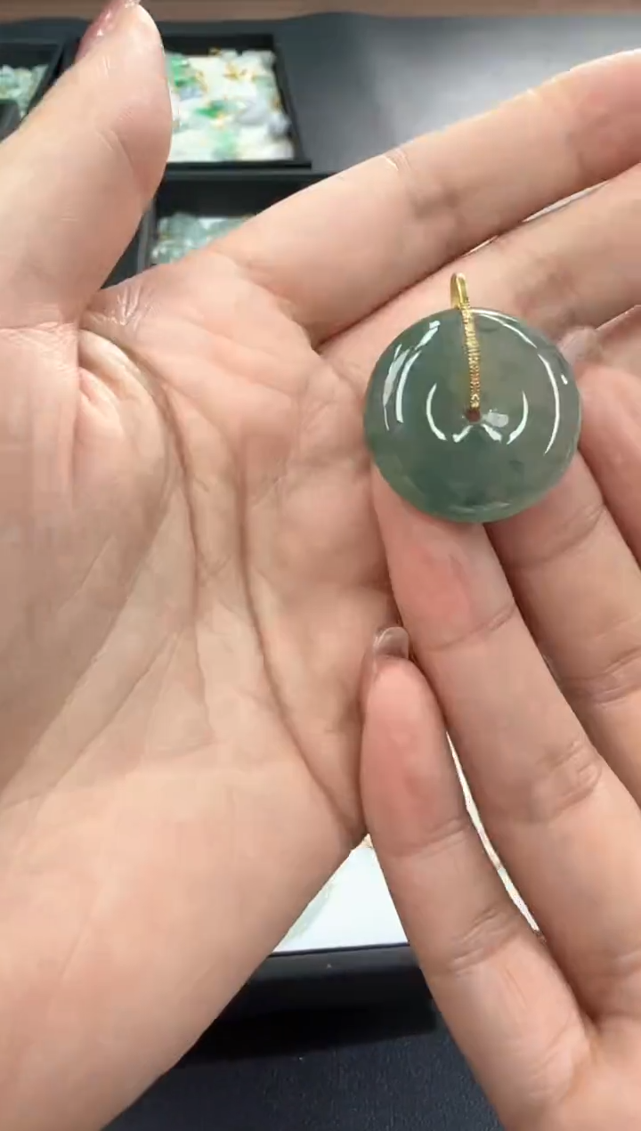 【闪购商品】翡翠颈饰18K金镶嵌250212126