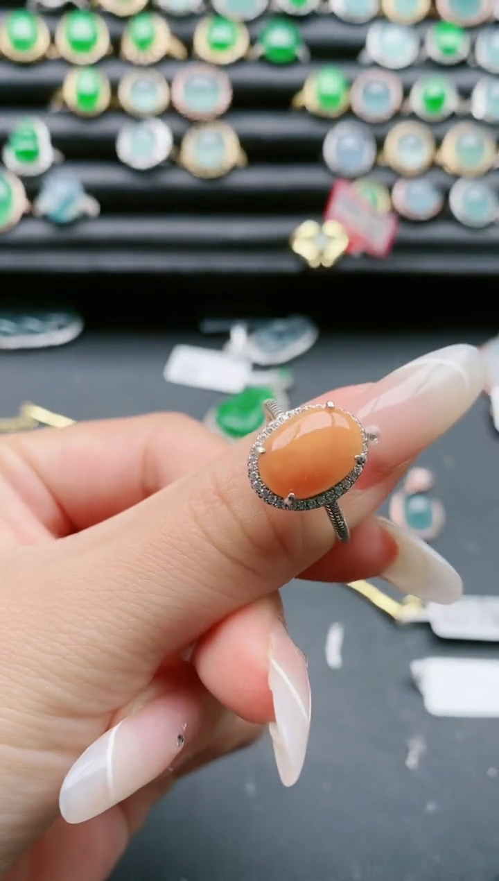 【闪购商品】翡翠戒指银S925镶嵌1111111