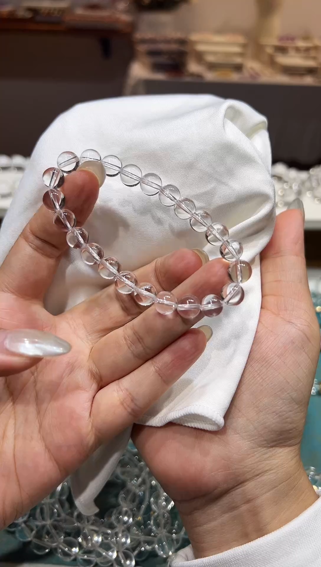 未镶嵌手链水晶特级白水晶卡8＋