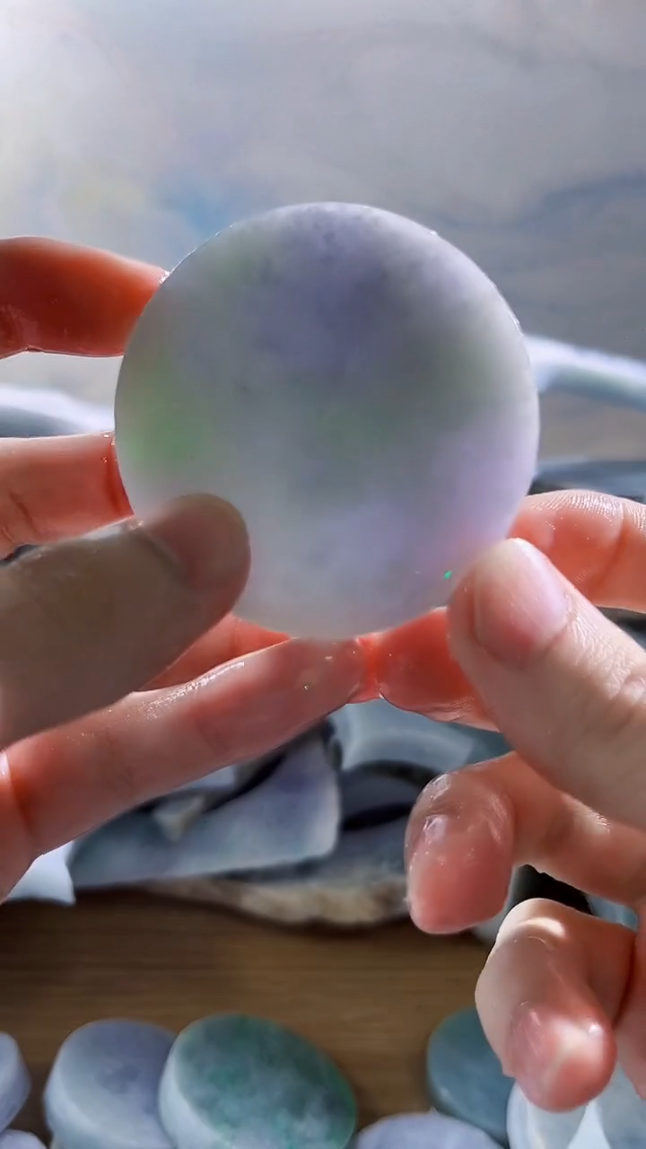 翡翠裸石缅甸翡翠A货文697