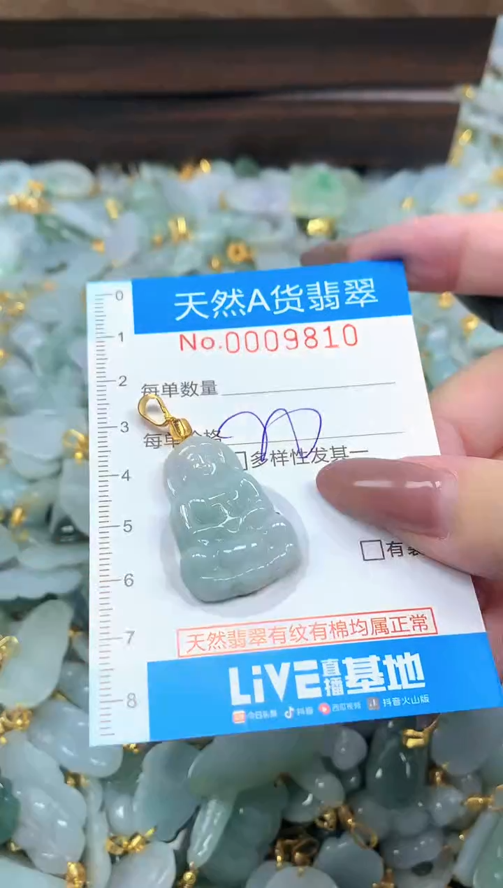 颈饰未镶嵌翡翠净货挂件-9810