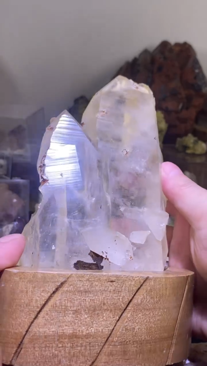 未镶嵌珠宝半成品水晶觉水晶+底座（拍5份）