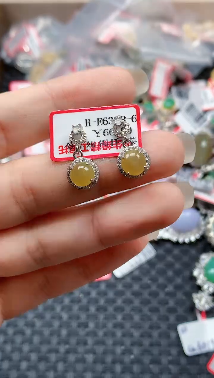银S925镶嵌戒指翡翠天然A货缅甸翡翠