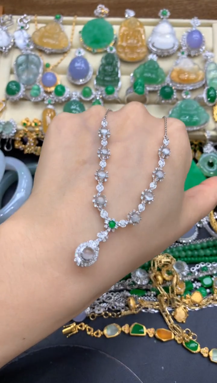 【闪购商品】翡翠颈饰18K金镶嵌495-中国好珍宝