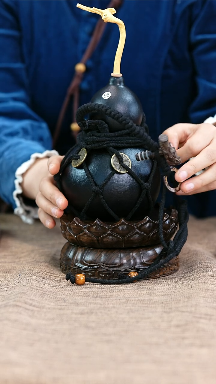 【闪购商品】98—光岳葫天然大漆酒葫芦不含莲花底座