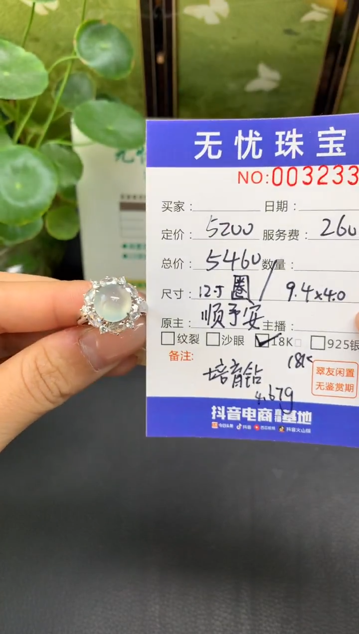 18K金镶嵌定制翡翠?*fE668