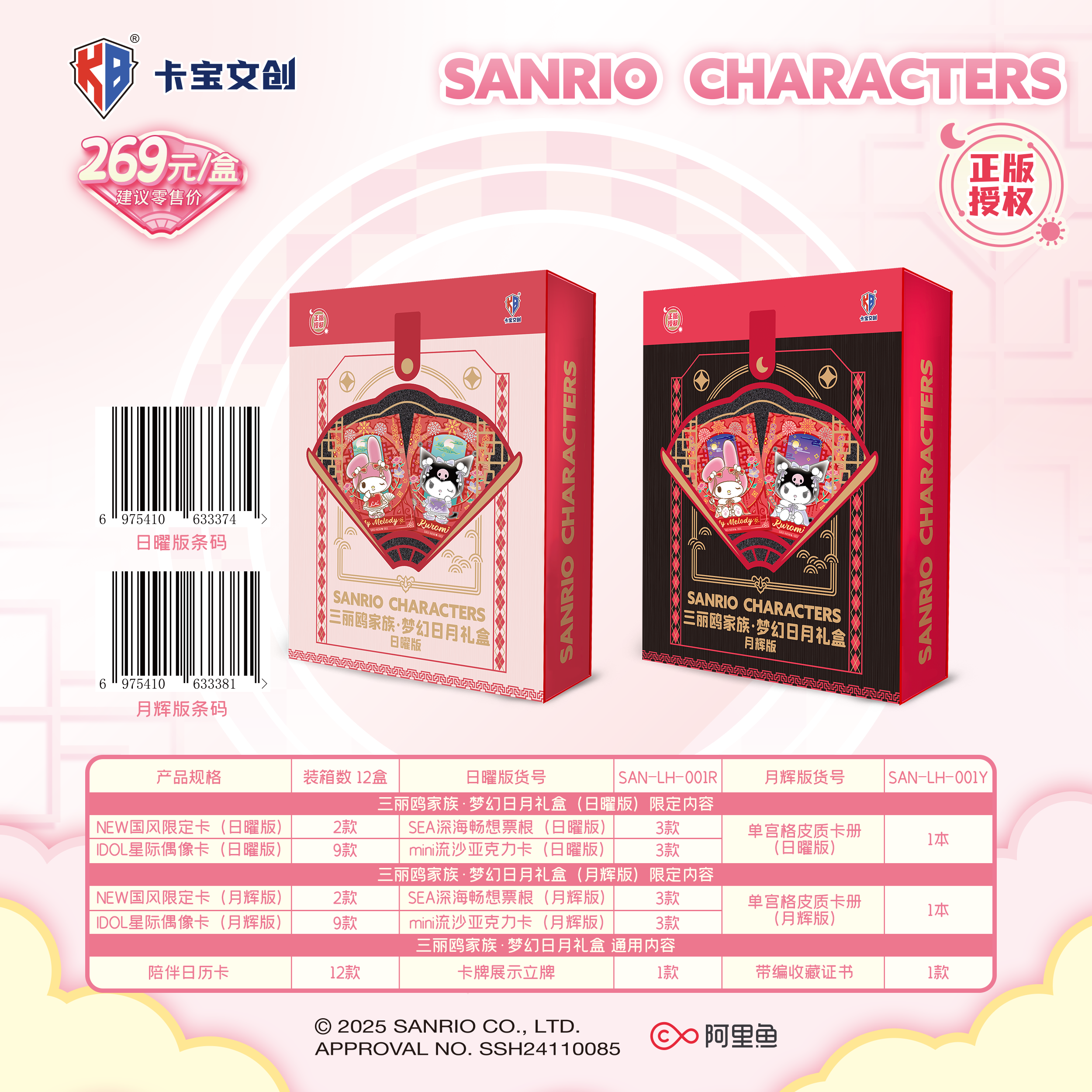 【189芙芙】卡宝文创三丽鸥新年日月礼盒（代拆）