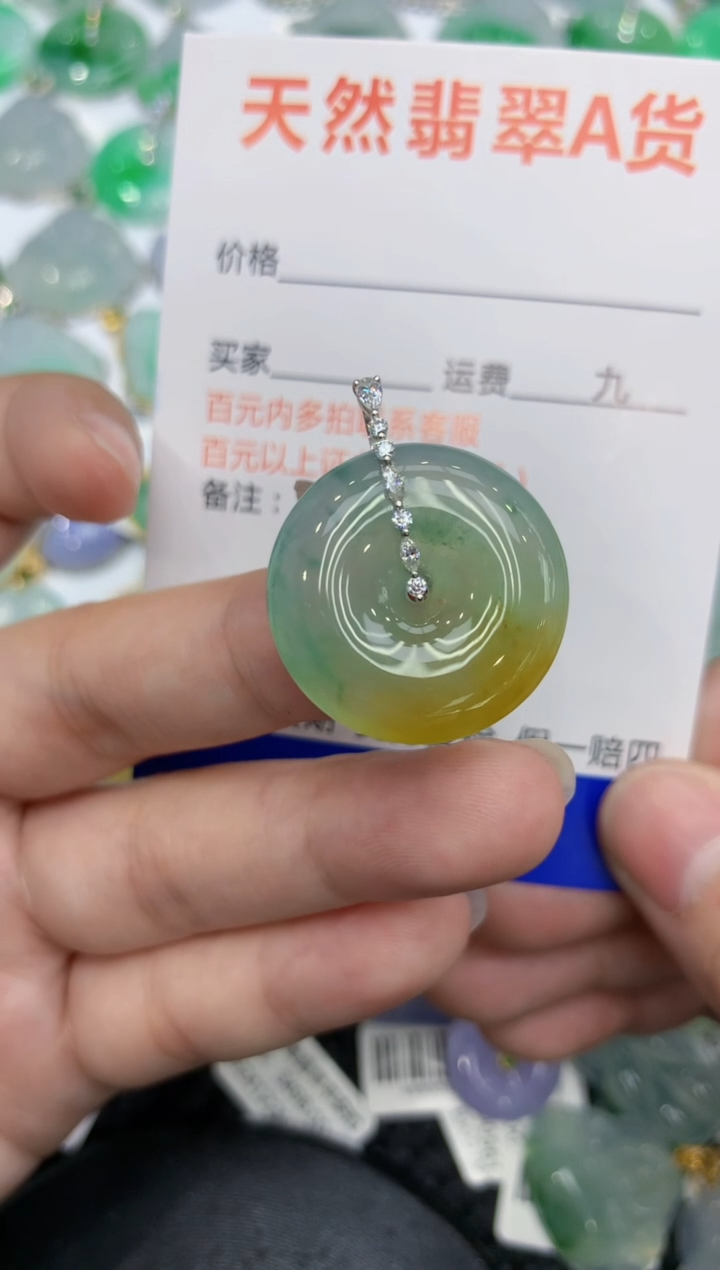 【闪购商品】翡翠颈饰18K金镶嵌11111111111