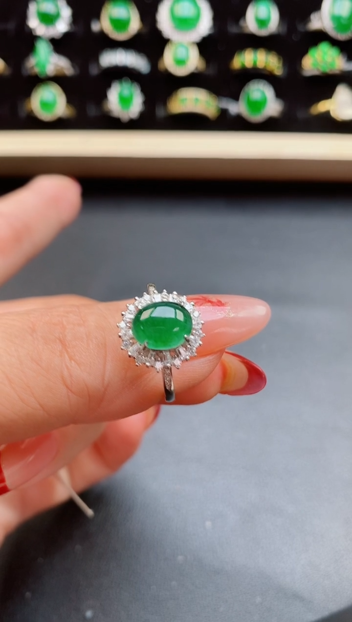 【闪购商品】翡翠戒指银S925镶嵌321321