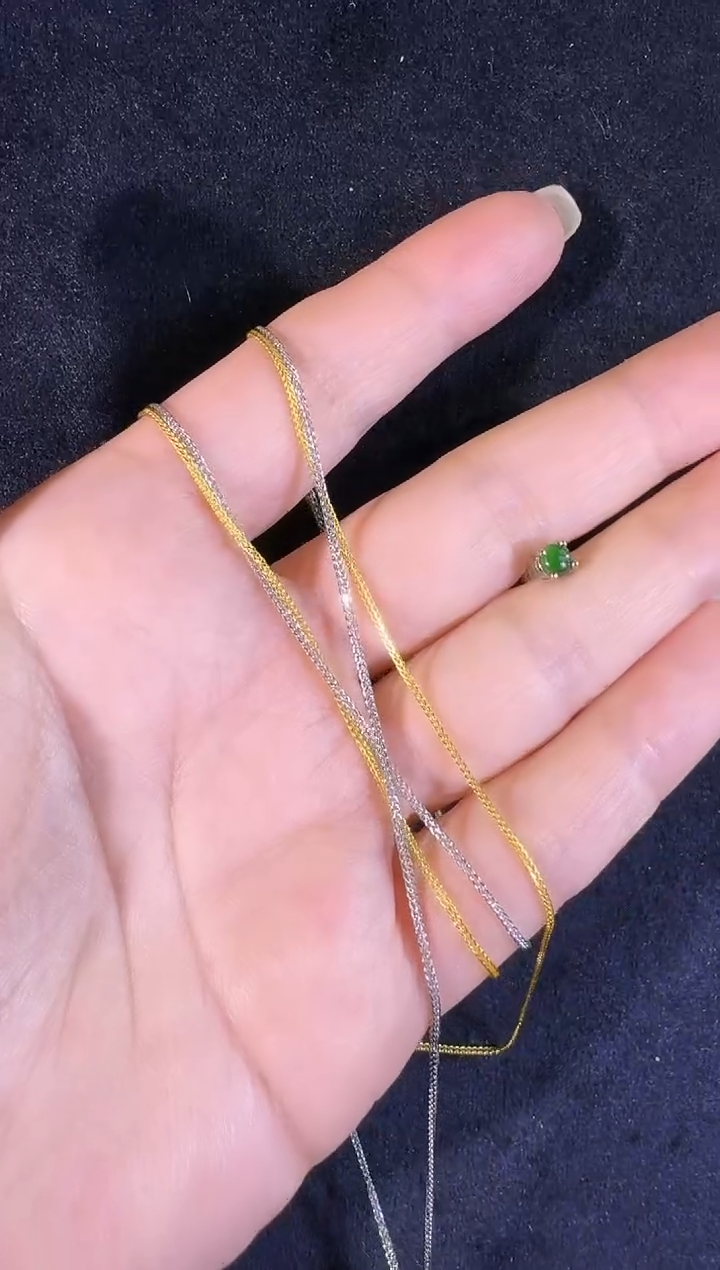 【闪购商品】翡翠项链银S925镶嵌链子