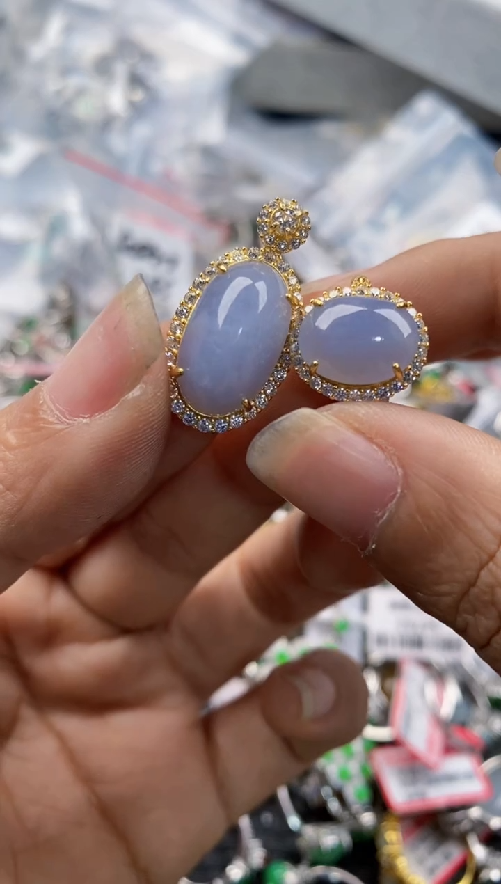 银S925镶嵌戒指翡翠666---7