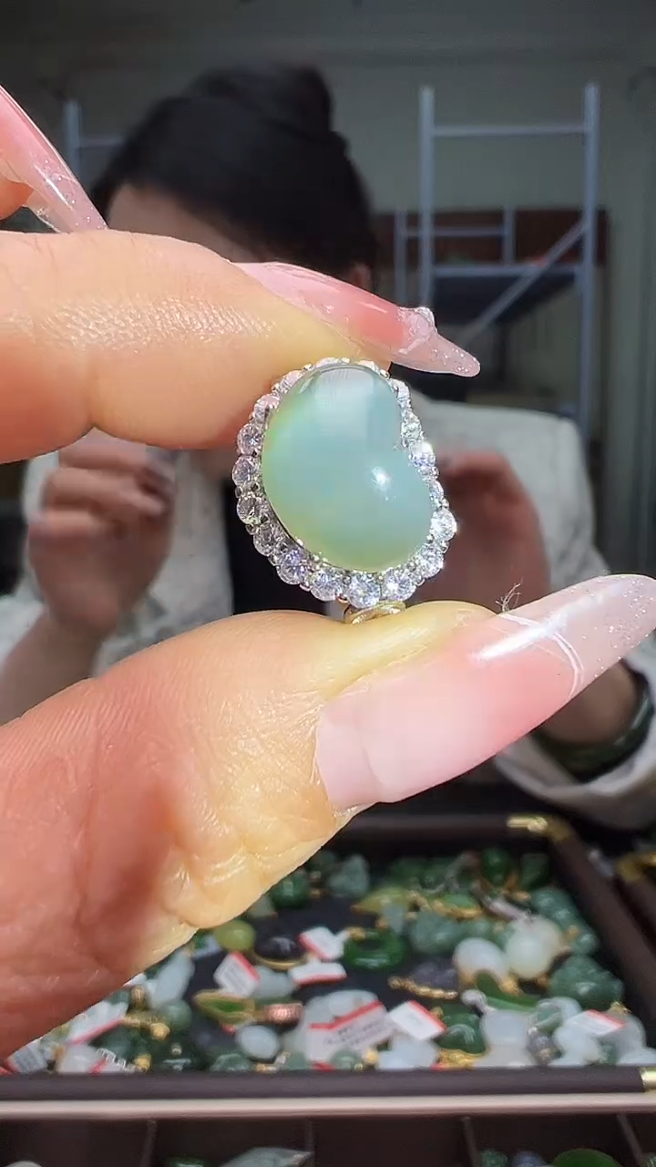 颈饰银S925镶嵌和田玉（多样性发货.发其一)12.31.35