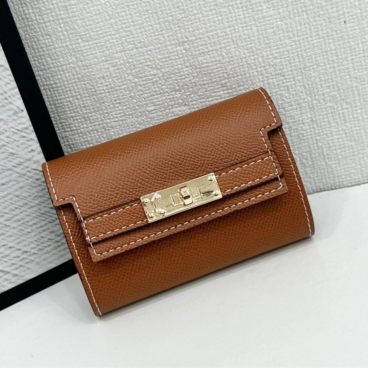 【云云甄选】FES-02卡包-棕色 休闲轻奢百搭皮卡包经典