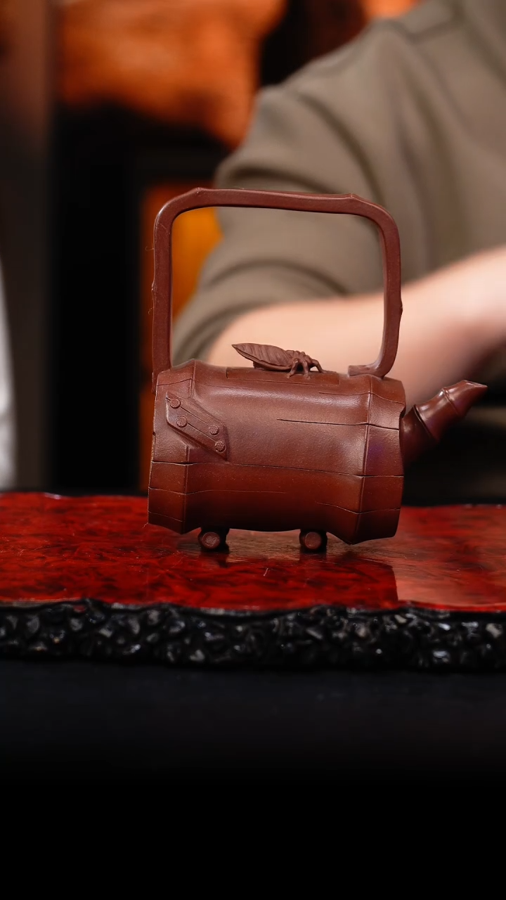 【闪购商品】紫砂茶壶42 知足提梁,WHJ,紫泥