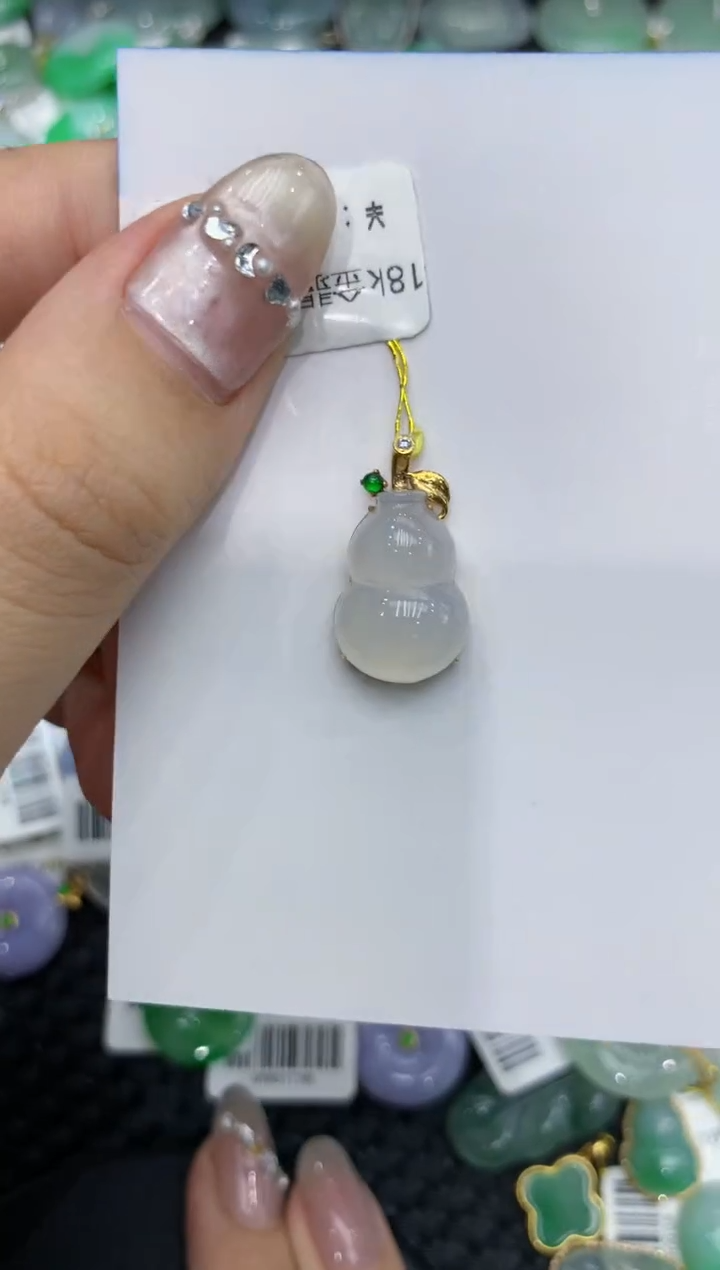 【闪购商品】翡翠颈饰18K金镶嵌222222222