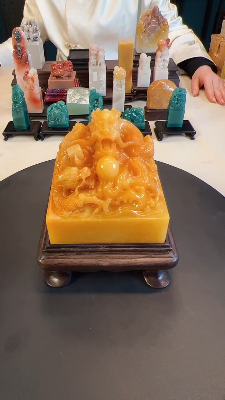 【闪购商品】昌化石印石麦芽黄田黄龙玺藏品