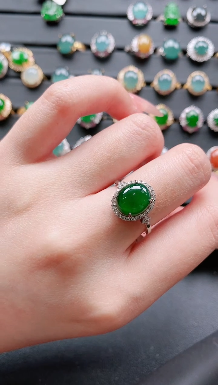 【闪购商品】翡翠戒指银S925镶嵌11111111