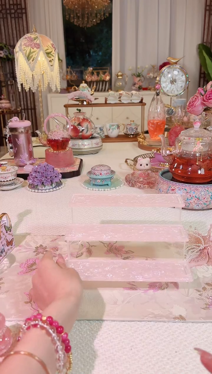 粉色-三层置物架-如图